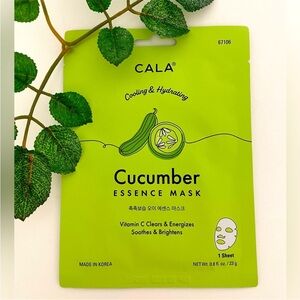 New $5ea OR 5/$18 CALA Cucumber Vitamin C Cooling and Hydrating Sheet Face Mask